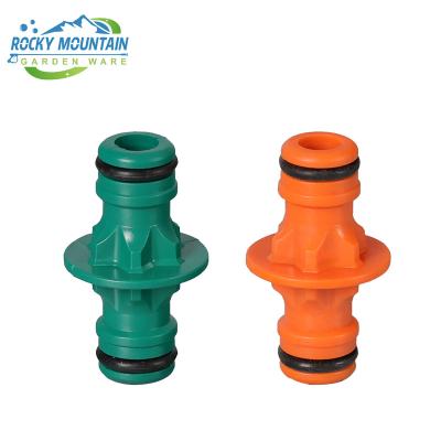 China Variable Flow Controls 2-Way Joiner 1/2 Inch Garden Hose Connector Quick Fix Coupler Hose Extender Adaptor for sale