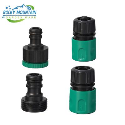 China Variable Flow Controls Garden Hose Quick Connector 1/2 Inch Plastic Water Hose Fittings Male and Female Connectors Hose End Adapters for sale