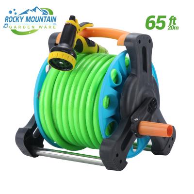 China Flexible 65ft 20m Water Hose (Spraying Nozzle, Waterstop, Wop Connector), Portable Water Hose Reel For Outdoors & Gardening for sale