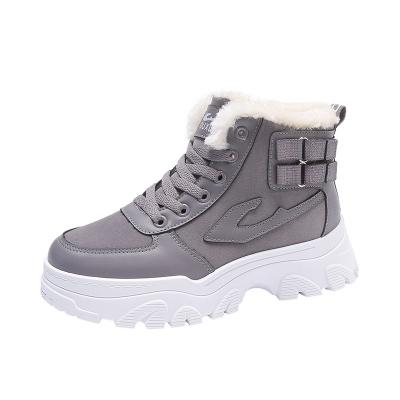 China Keep Warm Women's 2022 Platform Laceup Boots Snow Boots Winter Short Boots for sale