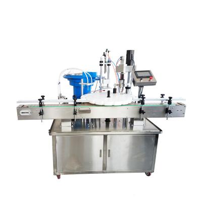 China Desktop Food Essential Oil Rotary Automatic 2 In 1 Small Glass Bottle Filling And Capping Machine for sale