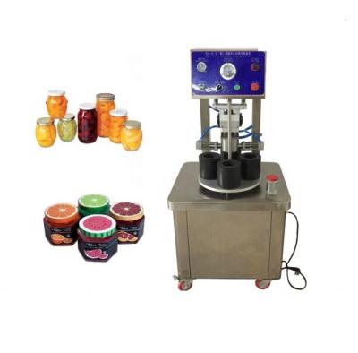 China Beverage Jar Desktop Semi-automatic Glass Vacuum Machine Vacuum Capper Glass Bottle Sealer Capping Machine for sale