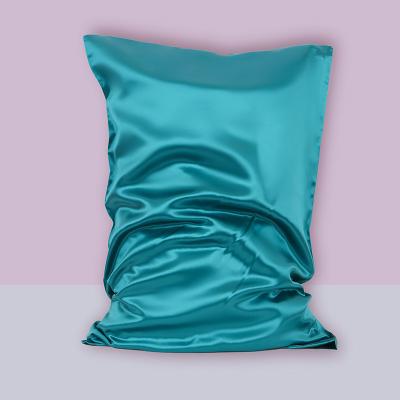 China High quality anti-static color satin 100% pure silk pillow cover with logo 6A 22mm silk pillow case for sale