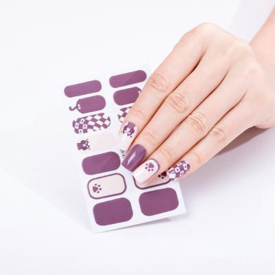 China Beautiful Nail Polish Sticker Pop Finger Nail Waterproof Hot Selling Full Nail Stickers for sale