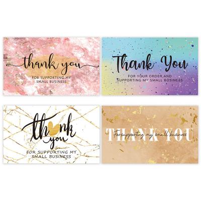 China Wholesale Customized Packaging 30pcs Thank You For Supporting My Small Business Cards DIY Gift Decoration Label Goods Follow Card for sale