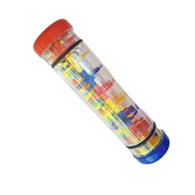 China Educational Toy Orff Percussion Rainmaker Music Rain Stick Baby Toys Gift Colorful Plastic Tube Multicolor Sand Shaker for sale