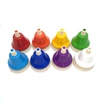 China Educational Toy 8 Eight Tone Rainbow Color Music Toy Desk Bell for Children Percussion Musical Instrument for sale