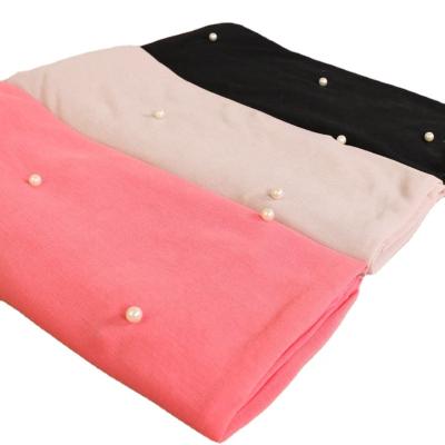 China Cheap Head Scarves 2021 Wholesale Daily Muslim Instant Cotton Malaysia Tudung Bawal Hijab Pearl Tank Top Cotton Wear Wrap for sale