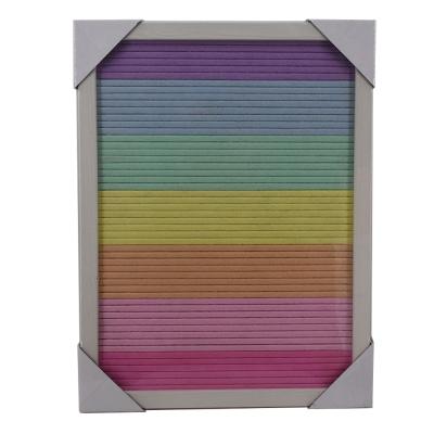 China Wholesale Nautical Handmade Changeable Craft Frame Colorful Rainbow Note Felt Panel for Home Decors, Message Board for sale