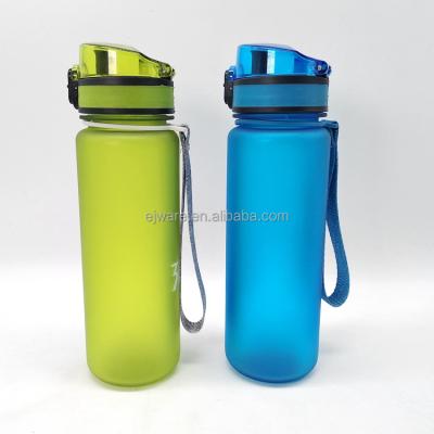 China Drinking Plastic Lid Bottle Sport Water Beverage Viable Flip Top Bottles Wholesale Plastic Tritan Drinks Bottle for sale