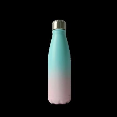 China Amazon Sustainable Drinks Bottle 500ml Colorful Double Walled Stainless Steel Gradual Vacuum Insulated Water Bottle for sale