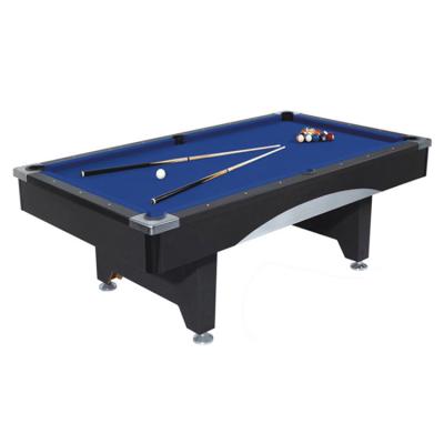 China MDF + billiard table 9ft pool table 8 pool table 9ft competotion coin operated pool table 8ft wood PVC cover L shaped pool table wood laminate for sale