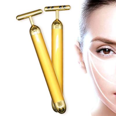 China 24K Gold Beauty Stick Massager Beauty Personal Care Illuminating Skin Massager Facial Roller for sale