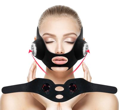 China New EMS LED Slim Face Lift Neck Beauty Anti Aging Slimming Mask To Reduce Double Chin Electric Face V-Shaped Slim Massager for sale