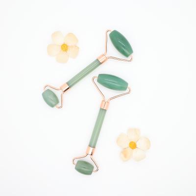 China China Jade Roller Double Headed Handheld Green Aventurine Face Roller Crystal Stick Massage Off-the-Shelf for sale