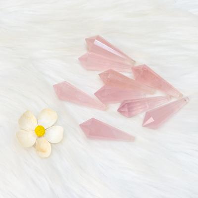 China Europe Natural Natural Crystals Wholesale Healing Energy Rose Quartz Pendulum For Healing for sale