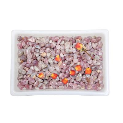 China Wholesale Fantastic Natural Crystal Tumbles Chips Dark Pink Purple Rose Quartz From Europe For Home Decoration for sale