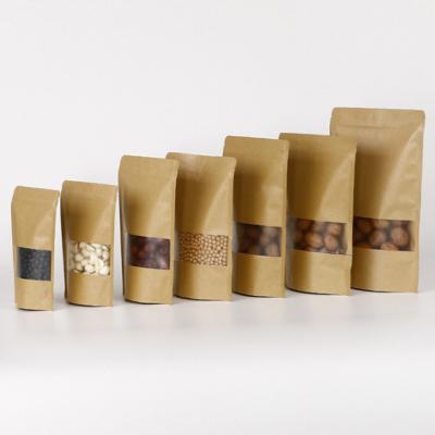 China Bio-degradable Custom Biodegradable ECO Friendly Stand Up Pouch Kraft Paper Bag for Dried flowers Tea Food Packaging for sale