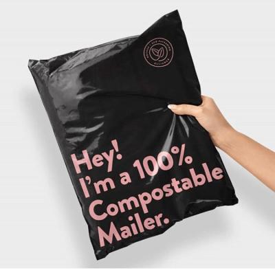 China Recyclable Custom Logo Biodegradable Compostable Satchels Plastic Envelopes Shipping Courier Mailing Bags for sale