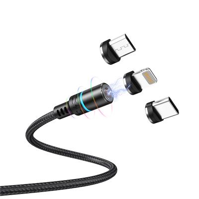 China Promotional Durable Nylon Braid Mobile Phone 1m Data Line Various USB Magnetic Charging Cable for sale