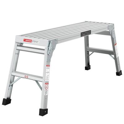 China Aluminum Portable Folding Ladders Work Platform Step Ladder Bench Ladders DATION for sale