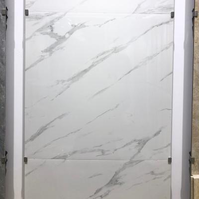 China Glazed Metallic Tiles Cararra Tiles For House Marble Look 600x600mm Porcelain Floor Tiles for sale