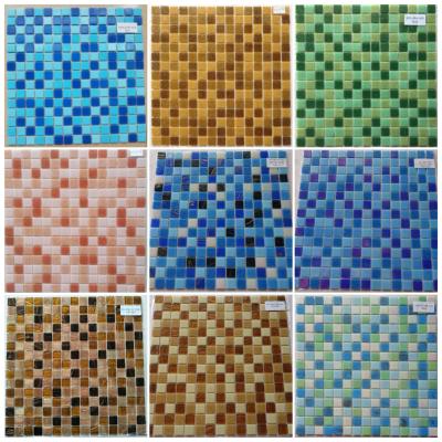 China Cheap Parquet 20x20mm Glass Mosaic Tiles Cheap for sale