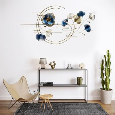 China Rich In Layers Dropshipping Modern Luxury Metal Indoor Living Room Flower Wall Hanging Decor for sale