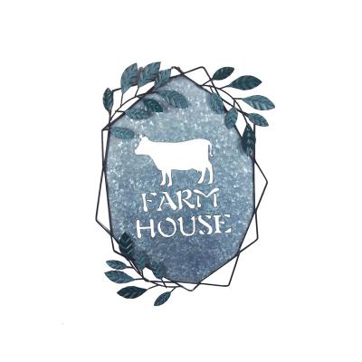 China Wholesale Farmhouse Antique Laser Cut Decorative Panel Farmhouse Metal Wall Art for sale