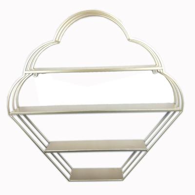 China Modern Wholesale Custom 4 Tiers Wall Shelf Storage Decorative Floating Hanging Racks And Holders For Living Room for sale