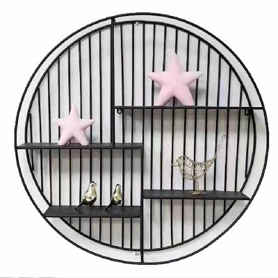 China Eclectic Wholesale Custom Circle Shelves Decorative Hanging Floating Shelf Wall Mounted Display Stand for sale