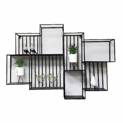 China Hot Selling Eclectic Metal Book Shelves Display Rack Wall Mounted Floating Shelf for sale