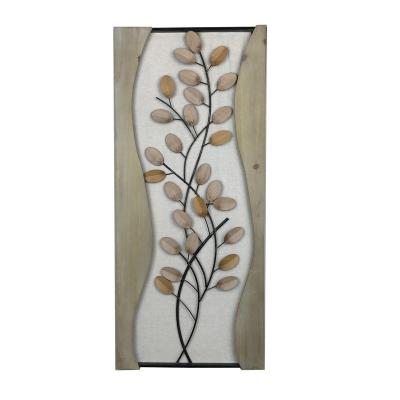 China 2018 Porcelain Leaf Branch Metal Wall Decor Iron Crafts Retro Wall Decor Iron Crafts for sale