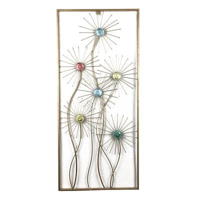 China Hand Painted Metal Gold Metal Wall Art Home Decoration for sale