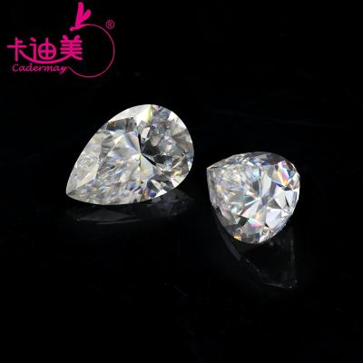 China Jewelry Making Cadermay Jewelry Loose Moissanite Diamond DEF VVS White Pear Cut Moissanite Fancy Stones For Jewelry Making for sale