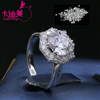 China Cadermay TRENDY Jewelry 9mm 3ct Round Moissanite Ring D VVS Classic Eight Claw Ring 925 Sterling Silver for sale