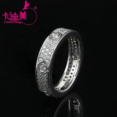 China CLASSIC Hot Selling Classic Love Three Rows Eternity Ring18K Gold Moissanite Wedding Engagement Ring Luxury Ring Ladies for sale