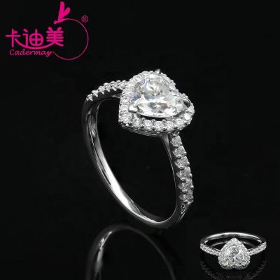 China Luxury Romantic 1ct 14K 18K Gold Heart Cut Engagement Ring Women Finger Ring Romantic Moissanite Band Wedding Ring Hot Sale Moissanite for sale