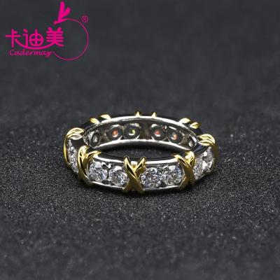 China Cadermay CLASSIQUE Customized 3mm D VVS Moissanite Diamond Ring S925 Silver Engagement Ring for sale