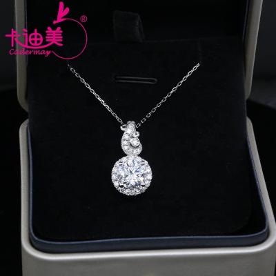 China Wholesale Price D VVS1 3ct 9mm Moissanite Necklace TRENDY Round Sterling Silver 925 Pendant Cloud Shape Pendants Jewelry for sale