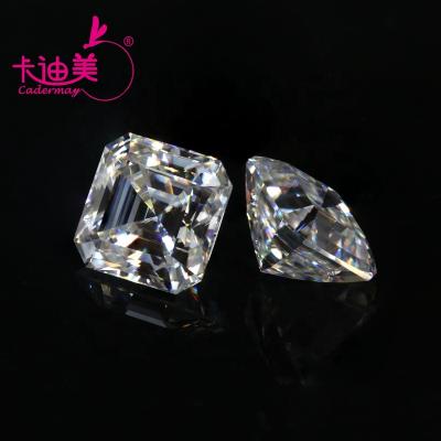 China Fire Synthetic Moissanite Diamonds 6x6mm 1ct D Color Set Or Loose Asscher Color Cut Moissanite For Jewelry Ring Earrings Necklace Wholesale Price for sale