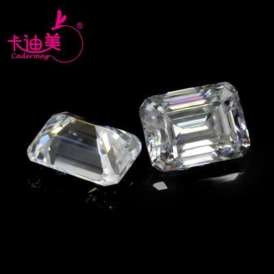 China Color Set Or Loose Lab Grown Diamond 2ct Fancy Moissanite Gemstones 1ct Fire D VVS1 Emerald Moissanite Diamonds 5x7mm for sale