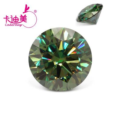 China Cadermay 1ct 6.5mm moissanite diamond loose color or fire stones round brilliant cut synthetic moissanite gemstone for sale