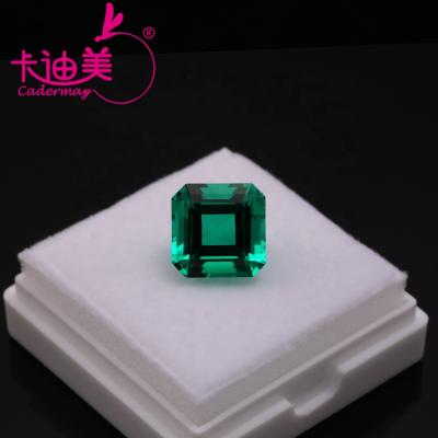 China / Lab Grown Emerald Square Hydrothermal Stone 5x5mm Emerald Gemstones Colombian Synthetic Emerald For Jewelry Making for sale