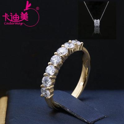 China FASHIONABLE Cadermay Customized 18k Gold Ring HPHT Lab Developed CVD Diamond Wedding Ring for sale