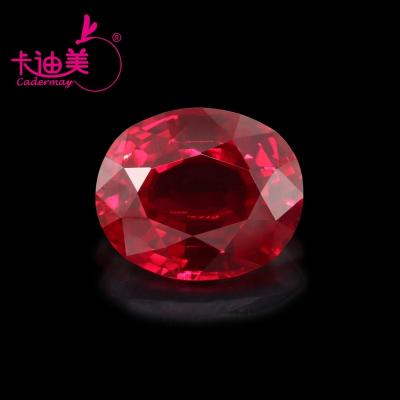 China / Lab Developed Ruby Corundum Oval Cut For Jewelry 7x9mm 8x10mm Synthetic Ruby Gemstone Price 10x12mm Loose for sale