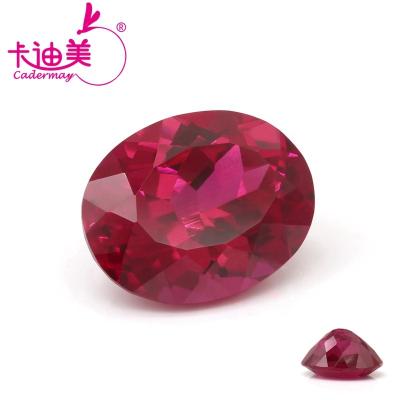 China Jewelry Making Jewelry Ruby Gemstones Loose Ruby Oval Lab Developed Pretty Bright Red 7x9 8x10 10x12mm From Cadermay For Fine Jewelry for sale