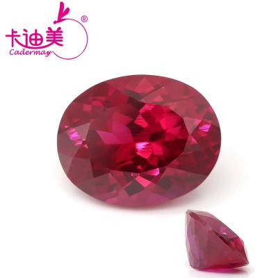 China Color Set Or Oval Shape Ruby Gemstones For Jewelry Making Developed By Fire Cadermay Perfect Quality Lab for sale