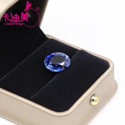 China / Hot Sale Synthetic Corundum Sapphire Oval Shape With Minor Cracks And Inclusions Simlar To Factory Natural Sipphire Gemstones for sale