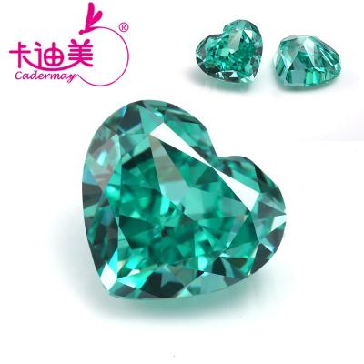 China Color Play or Fire Bling Green Iced Crushed Cut 9x10mm Zircon Gemstones For Jewelry Making for sale